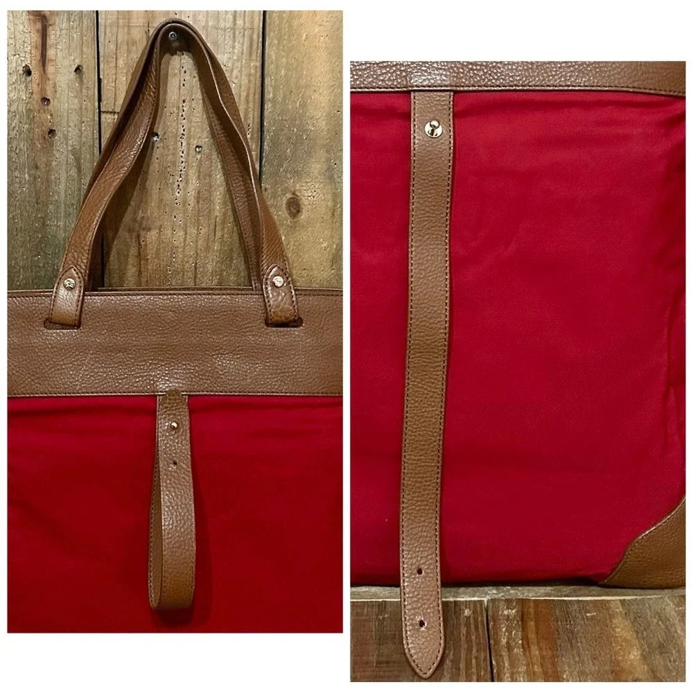 Burberry Stowell Roll Up Canvas &‎ Leather Tote with Free COA, Dust Bag